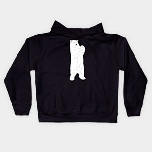 Standing polar bear Kids Hoodie